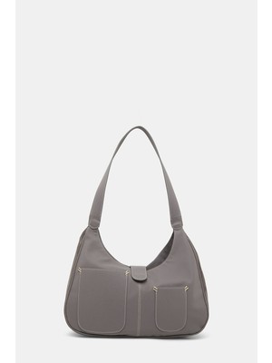 Vakko Grey Calfskin Bag