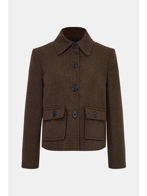Helene Berman Brown Buttoned Jacket