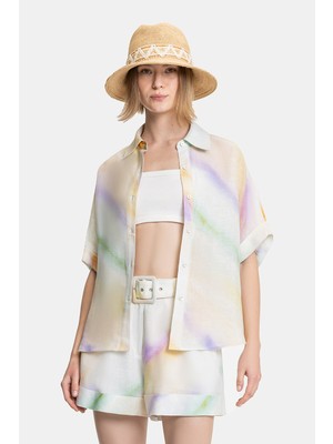 Vakko Multicolor Drop Shoulder Shirt