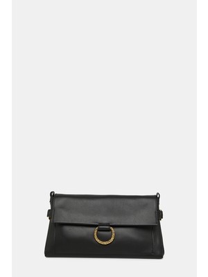 Vakko Black Leather Bag