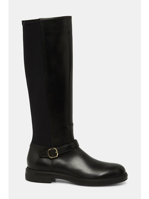 Santoni Santonı Black Leather Tall Boots