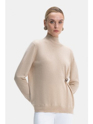 Fabiana Filippi Fabıana Fılıppı Beige Mock Neck Knitwear
