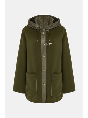 Fay Khaki Wool Coat