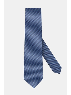 Vakko Navy Micro Pattern Silk Tie