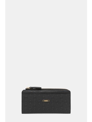 Vakko Black Monogram Wallet