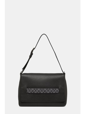 Vakko Black Leather Bag