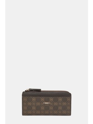 Vakko Brown Monogram Wallet