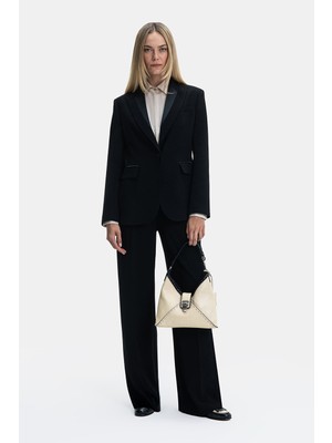 Vakko Black Straight-Leg Trousers