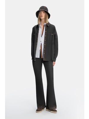 Vakko Brown Gabardine Trousers