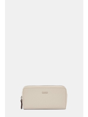 Vakko Mink Monogram Wallet