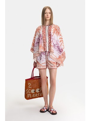 Vakko Multicolor Patterned Shorts