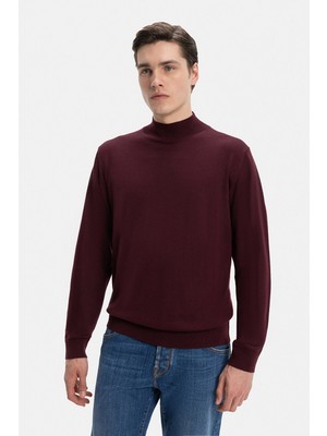 Vakko Mock Neck Knit Sweater