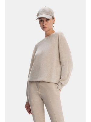 Fabiana Filippi Fabıana Fılıppı Ecru Cashmere-Silk Knit Sweater