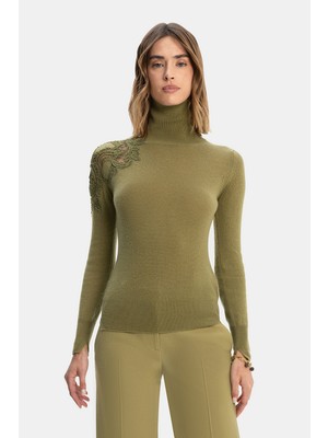 Ermanno Scervino Ermanno Scervıno Lace Cashmere Knit Sweater