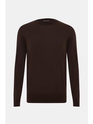 Vakko Crew Neck Knit Sweater
