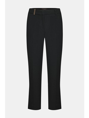 Vakko By Peserıco Black Slim-Leg Trousers