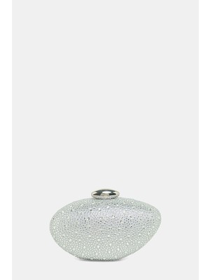 Vakko Silver Stone Embellished Bag