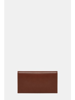 Vakko Tan Monogram Leather Wallet