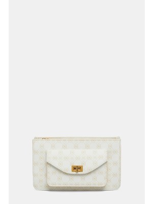 Vakko White Monogram Bag
