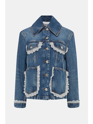 Ganni Gannı Dark Blue Jacket