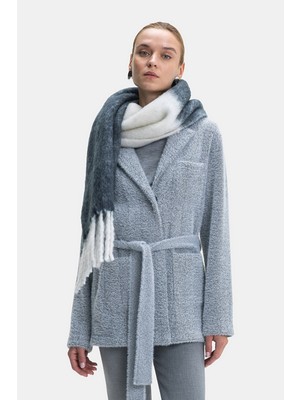 Vakko Light Grey Double-Breasted Jacket