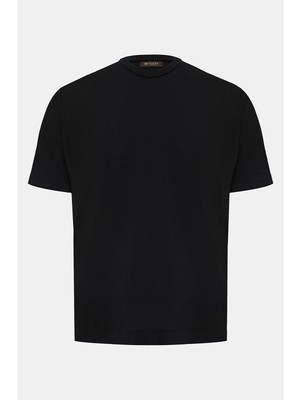 Vakko Crew Neck Short Sleeve Wool T-Shirt