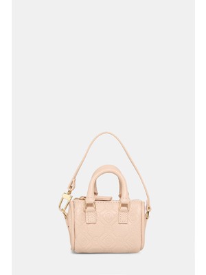Vakko Powder Pink Monogram Leather Bag Accessories