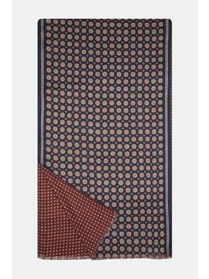 Vakko Patterned Silk Scarf