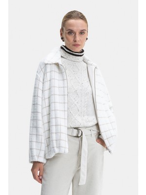 Vakko Ecru Knit Jacket