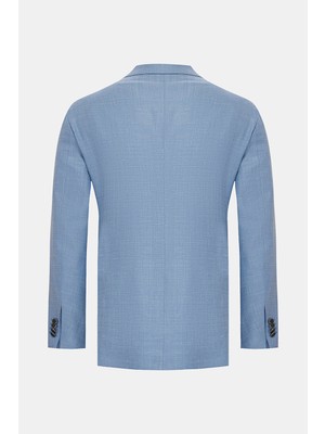Vakko By Taglıatore Blue 2-Button Half-Lined Jacket