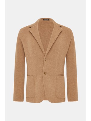 Vakko Patch Pocket Cashmere Knit Jacket