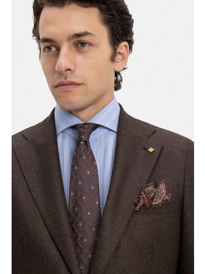 Vakko Brown Half-Lined Blazer