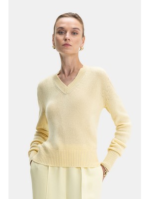 Fabiana Filippi Fabıana Fılıppı Yellow V-Neck Knitwear