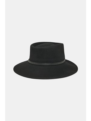 Helene Berman Black Wool Hat