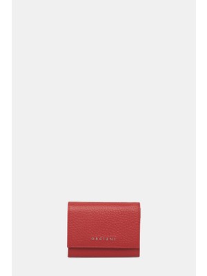 Orciani Orcıanı Red Leather Wallet