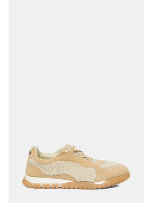 Vakko By Peserıco Beige Suede Sneakers