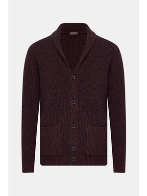 Vakko By Danıele Fıesolı Button-Front Shawl Collar Thick Cardigan