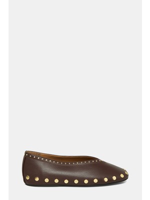 Ganni Gannı Brown Ballet Flats