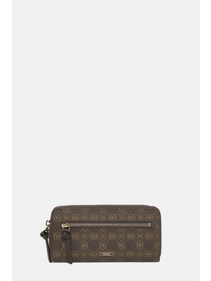 Vakko Brown Monogram Wallet