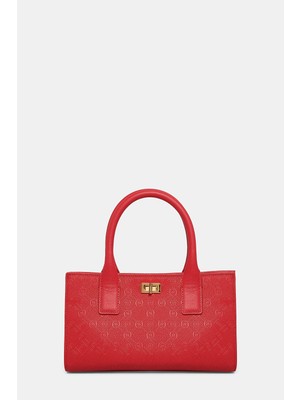 Vakko Red Monogram Bag