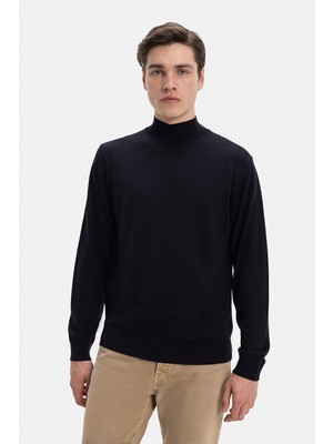 Vakko Mock Neck Knit Sweater