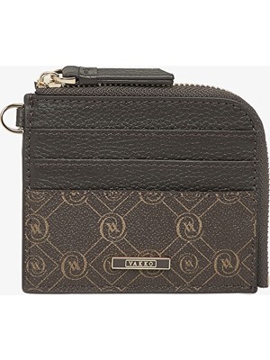 Vakko Brown Monogram Wallet