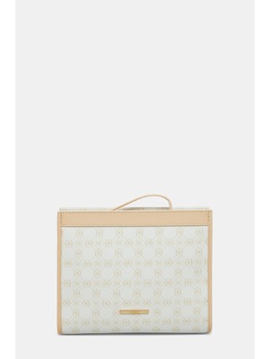 Vakko White Monogram Bag