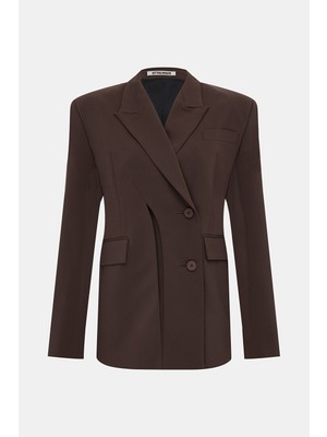 Ottolınger Dark Brown Buttoned Jacket