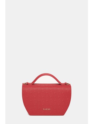 Vakko Red Monogram Bag