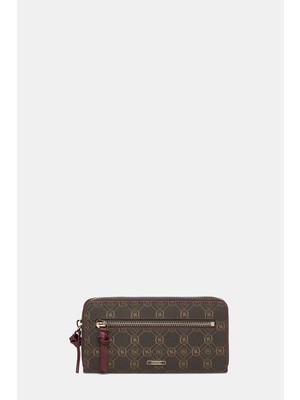 Vakko Brown Monogram Wallet