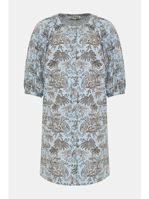 Staud Light Blue Mini Dress
