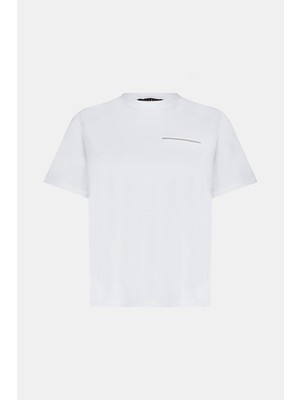 Vakko By Peserıco White Chain Detail T-Shirt