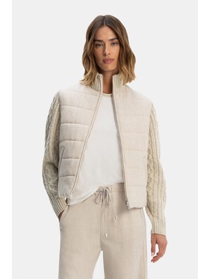 Vakko Beige Wool-Cashmere Jacket
