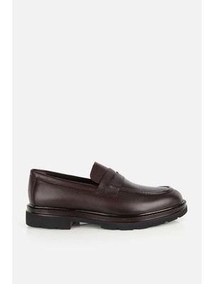 Yaya By Hotiç Erkek Kahverengi Deri Modern Loafer